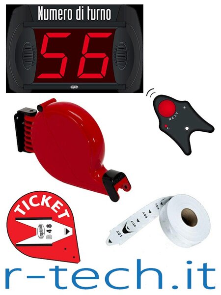 RT-10007 KIT ELIMINACODE COMPLETO DI DISPLAY
