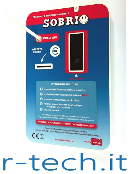 RT-10024 ETILOMETRO PER LOCALI PUBBLICI - SOBRIO AD OFFERTA LIBERA